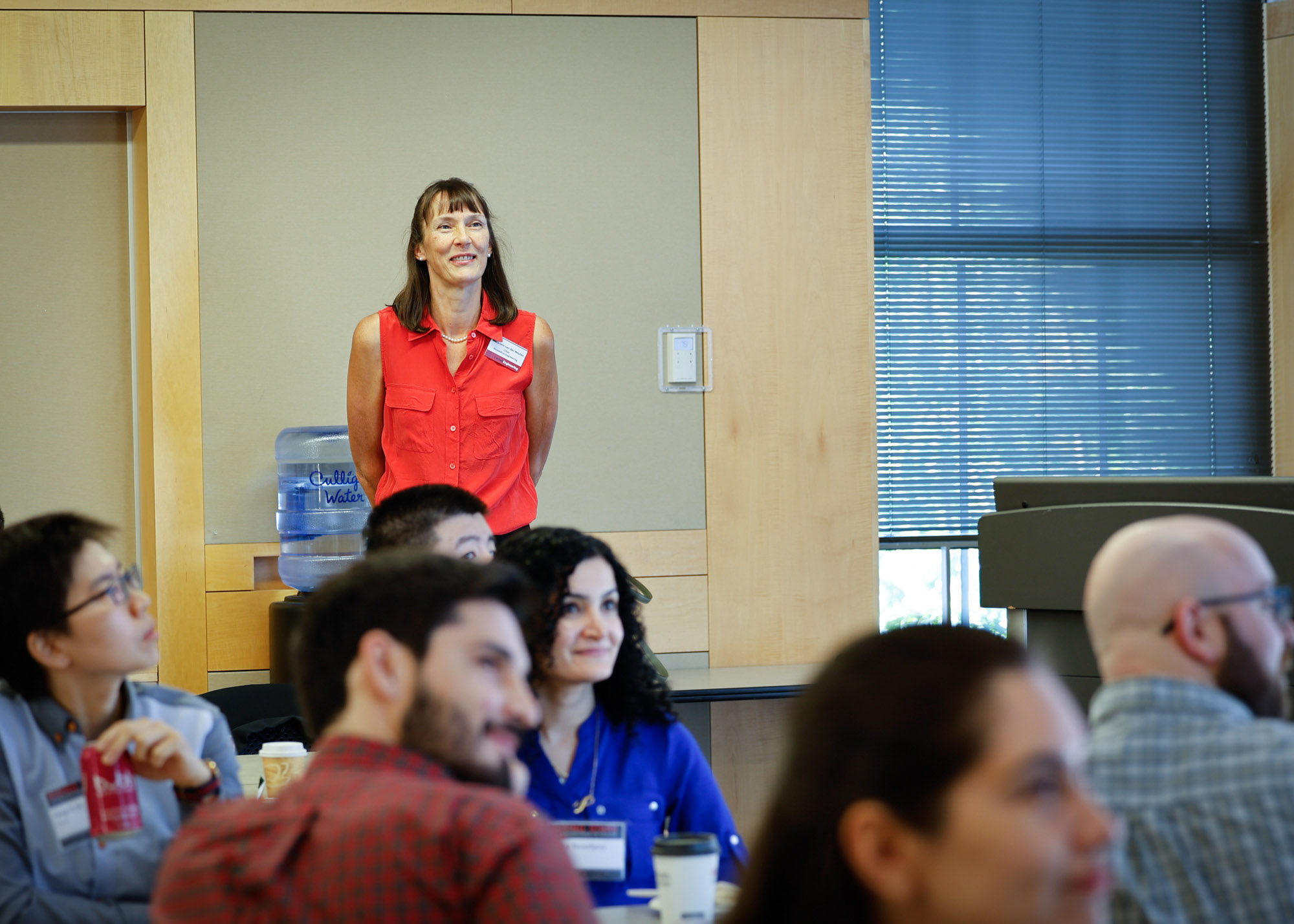 Marjolein van der Meulen stands at the front of future faculty group.