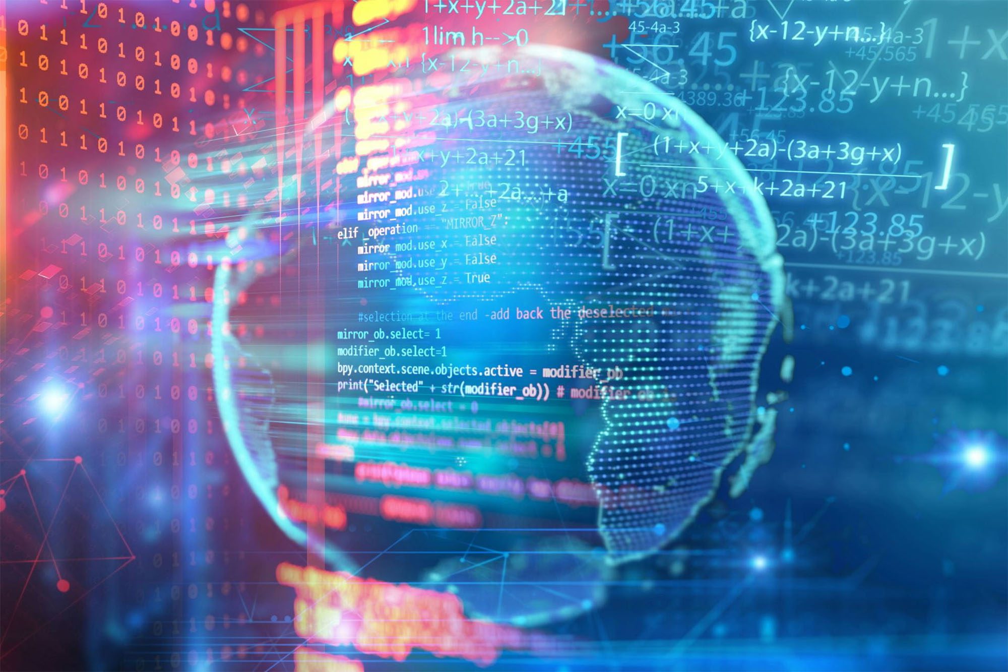 Data science and artificial intelligence illustration