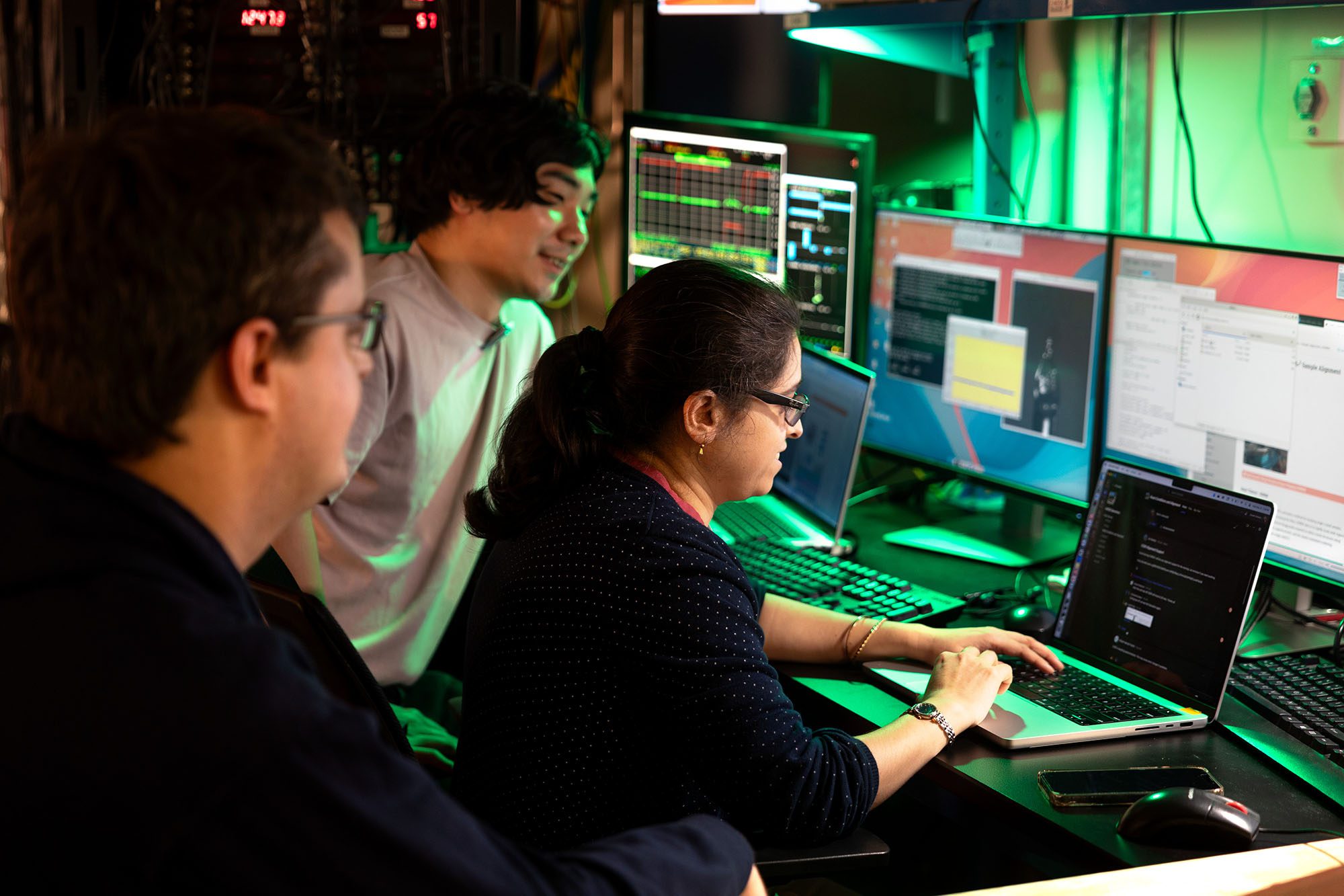 Staff scientists working in the Center for High-Energy X-ray Sciences (CHEXS) at CHESS.
