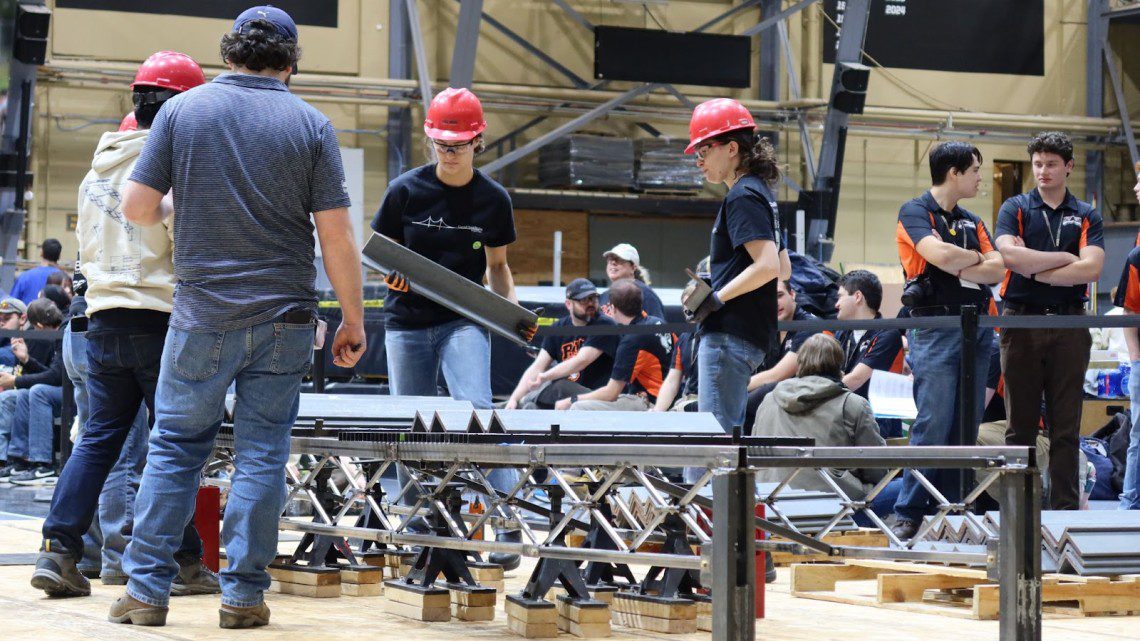 Cornell's Steel Bridge Project Team at the American Institute of Steel Construction (AISC)’s Student Steel Bridge Competition.