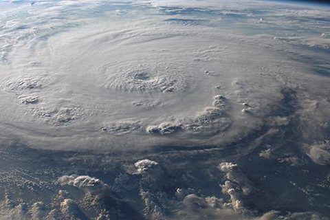 cloud formations seen from above
