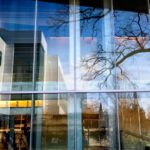 Window reflection of Upson Hall