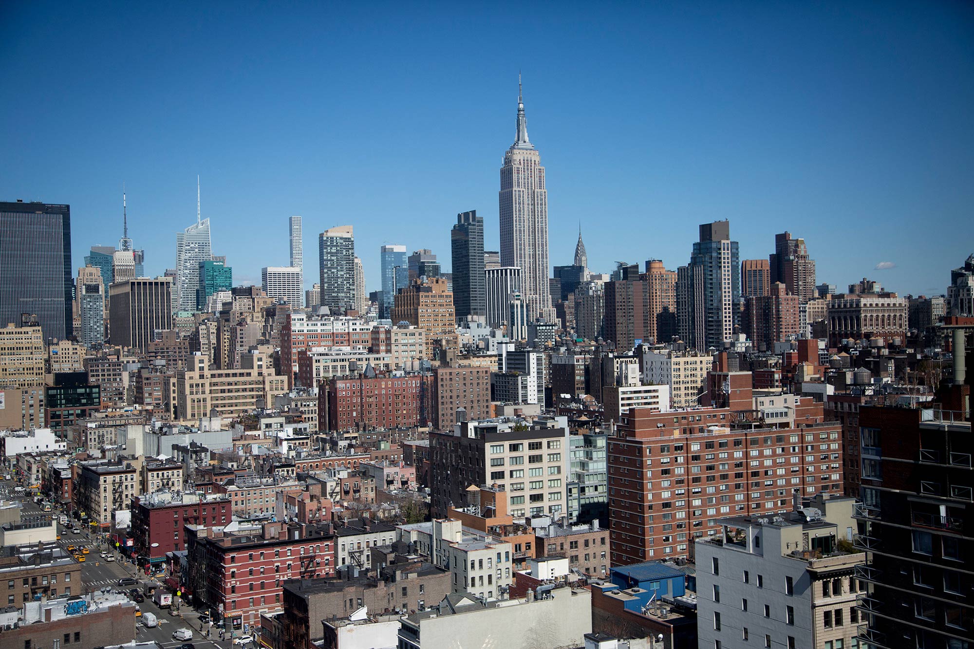 New York City skyline on a sunny day