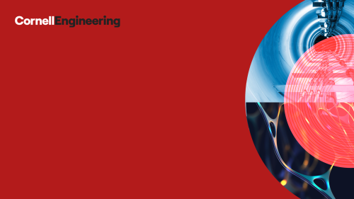 Cornell Engineering logo on red background