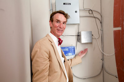 Bill Nye with original solar noon indicator controller
