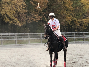 Grant Feuer playing polo.