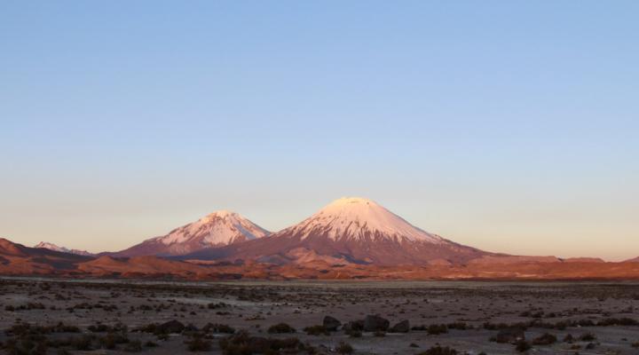 Parinacota Volcano, in the Atacama Desert of Chile