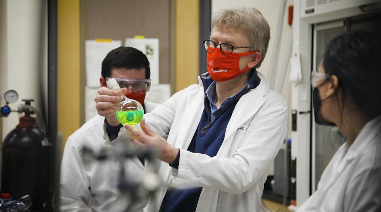 scientist holding a beaker