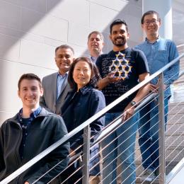 Faculty and student researchers who participated in recent research into gallium nitride.