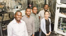 Cornell and Tanzanian researchers in lab