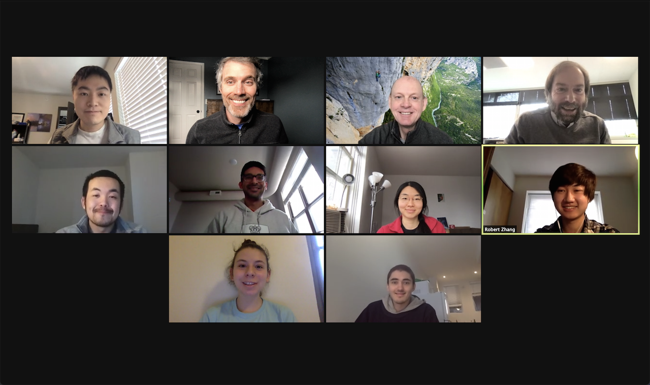 screenshot of people on video conference