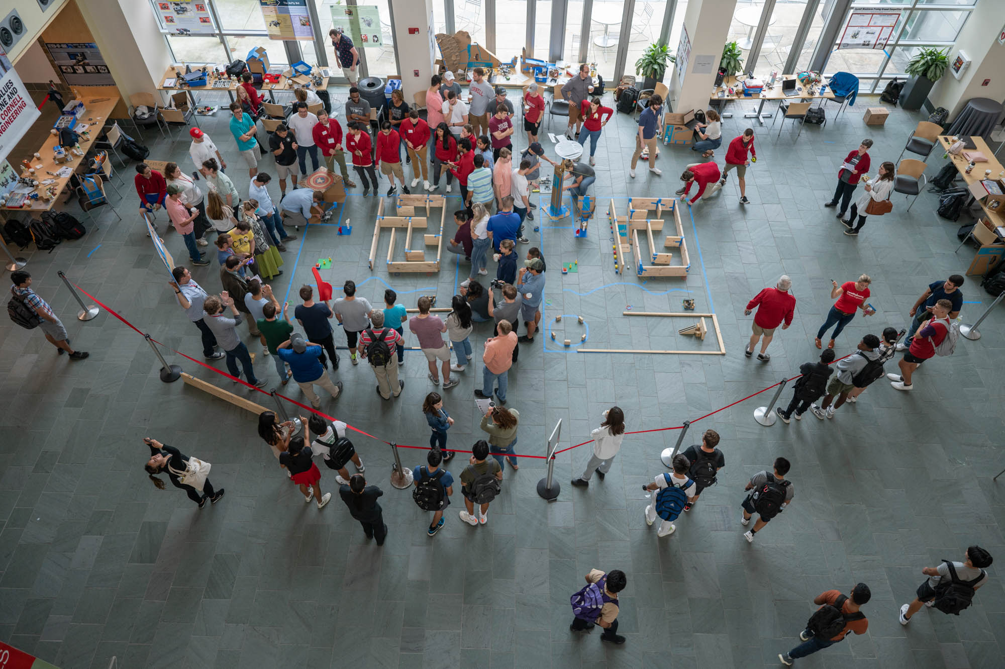 Distance learning students compete at the Systems 5920 robotics competition
