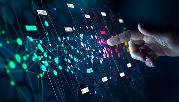 finger pointing at network web image